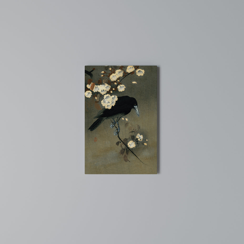 PETALS AND CROWS Vertical Canvas Print