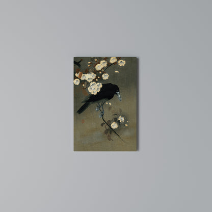 PETALS AND CROWS Vertical Canvas Print