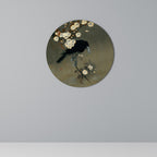 PETALS AND CROWS Runde Wanddekoration Ø 69 cm