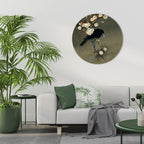 PETALS AND CROWS Runde Wanddekoration Ø 69 cm