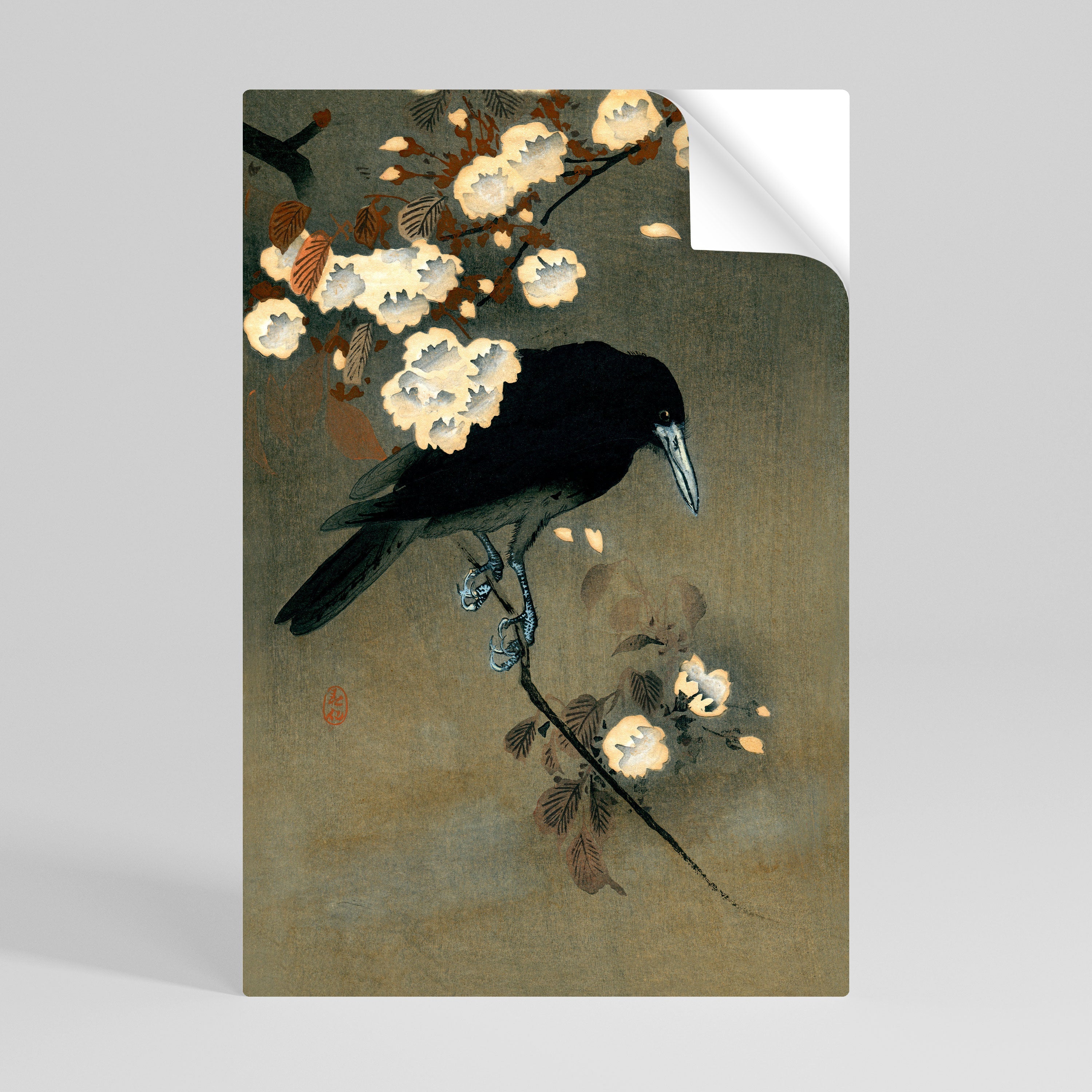 PETALS AND CROWS Vertikales Poster zum Abziehen und Aufkleben