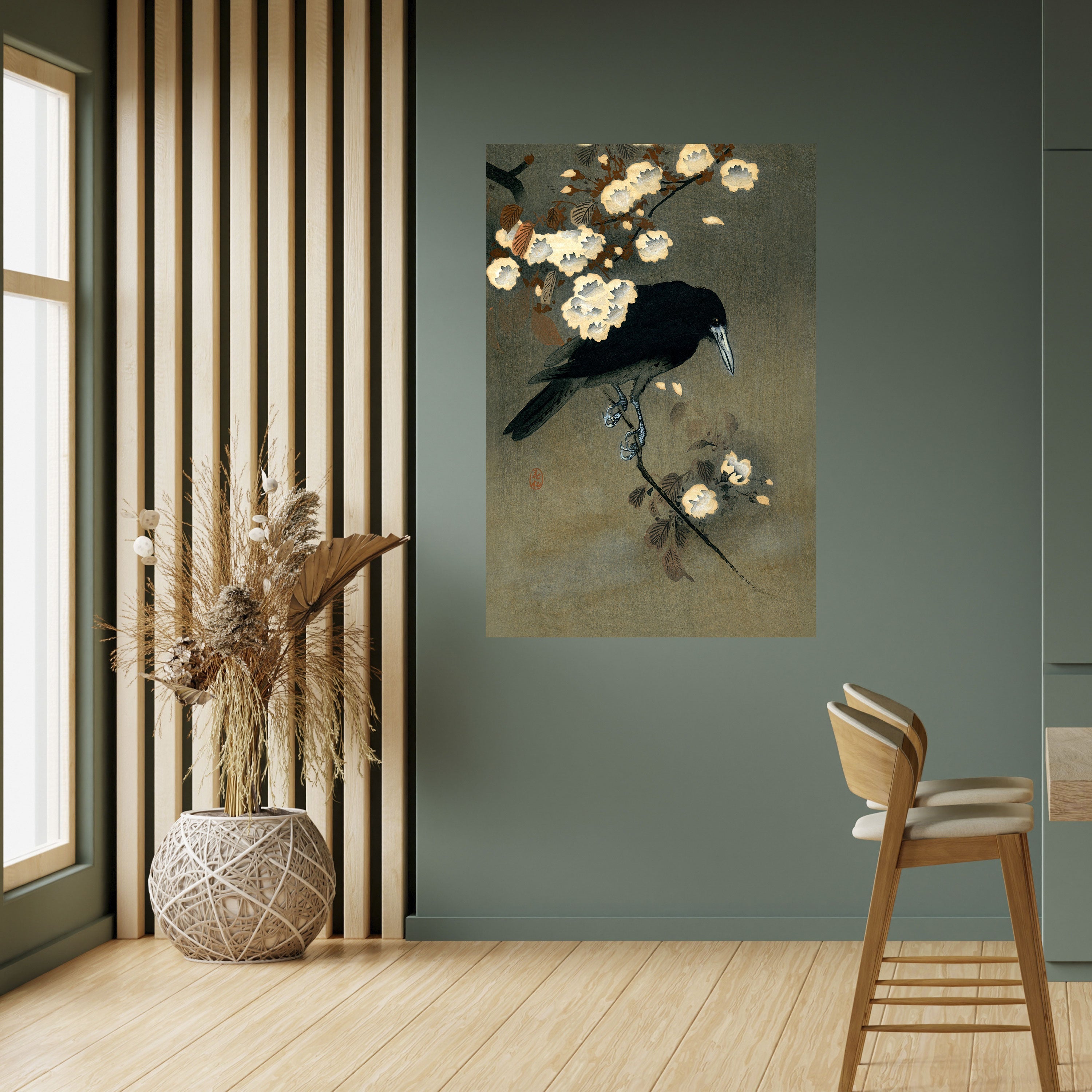 PETALS AND CROWS Vertikales Poster zum Abziehen und Aufkleben