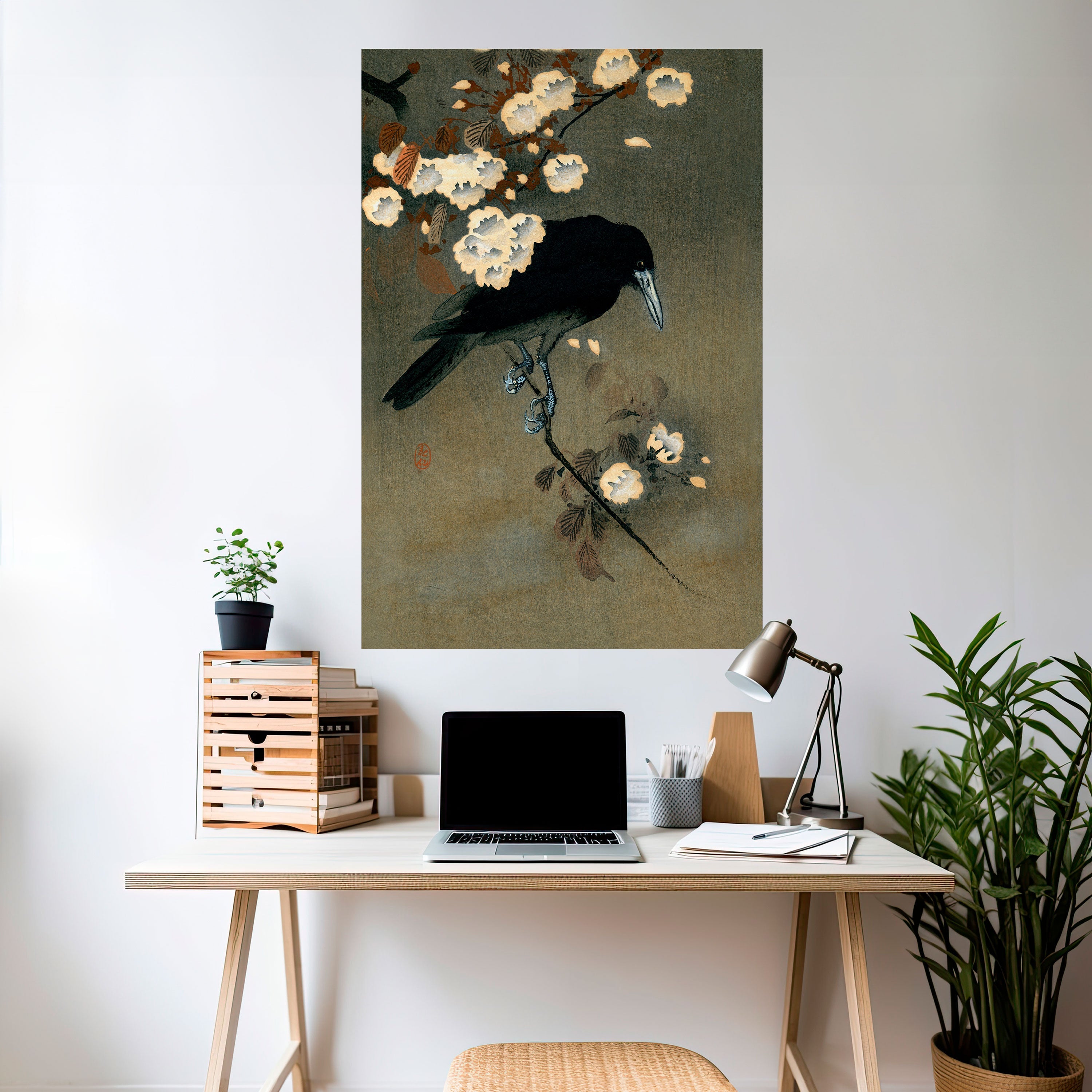 PETALS AND CROWS Vertikales Poster zum Abziehen und Aufkleben