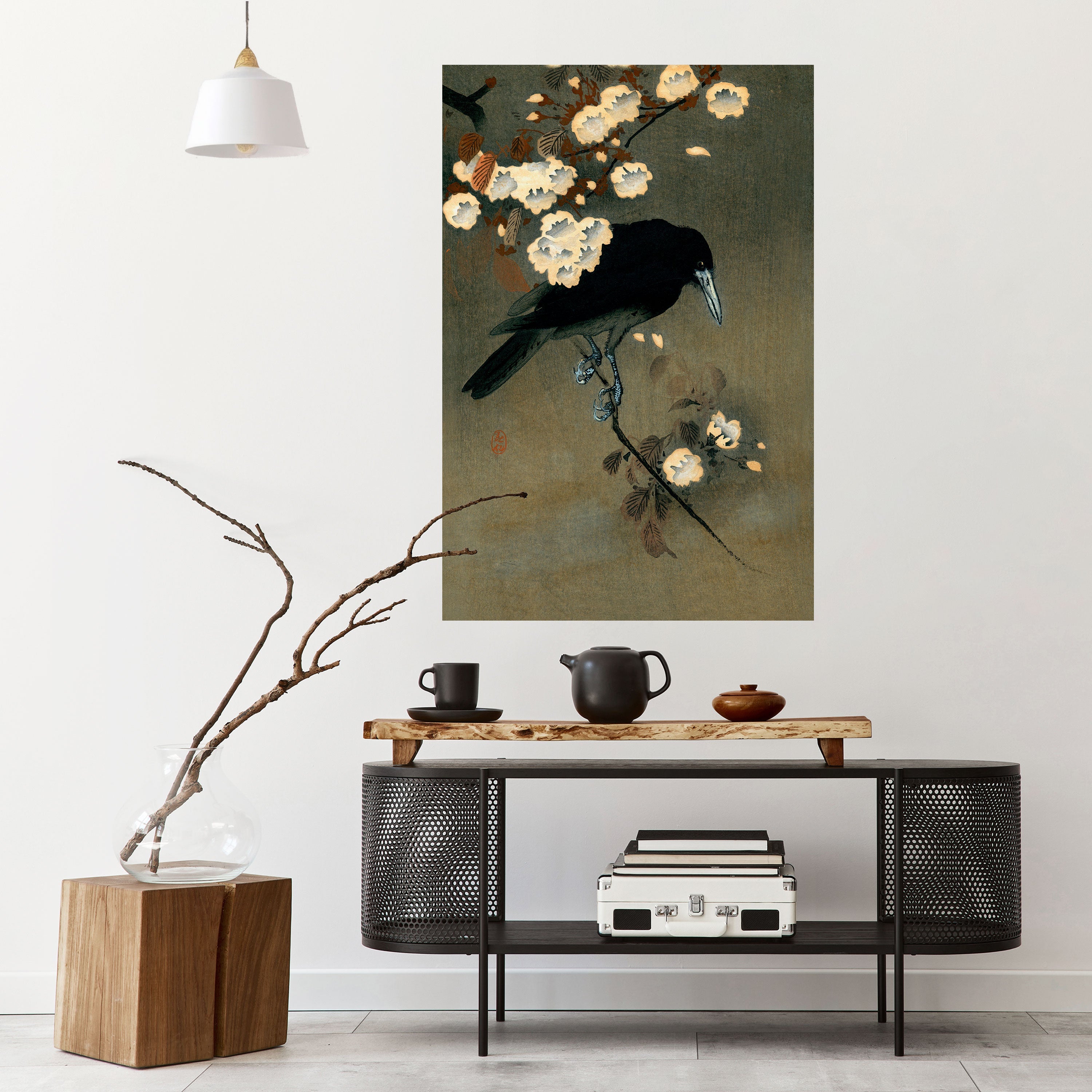 PETALS AND CROWS Vertikales Poster zum Abziehen und Aufkleben