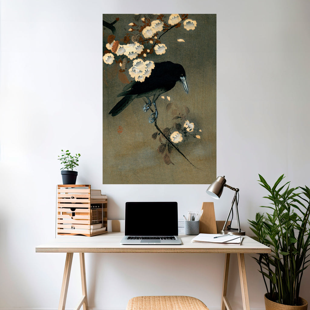 PETALS AND CROWS Vertikales Poster zum Abziehen und Aufkleben