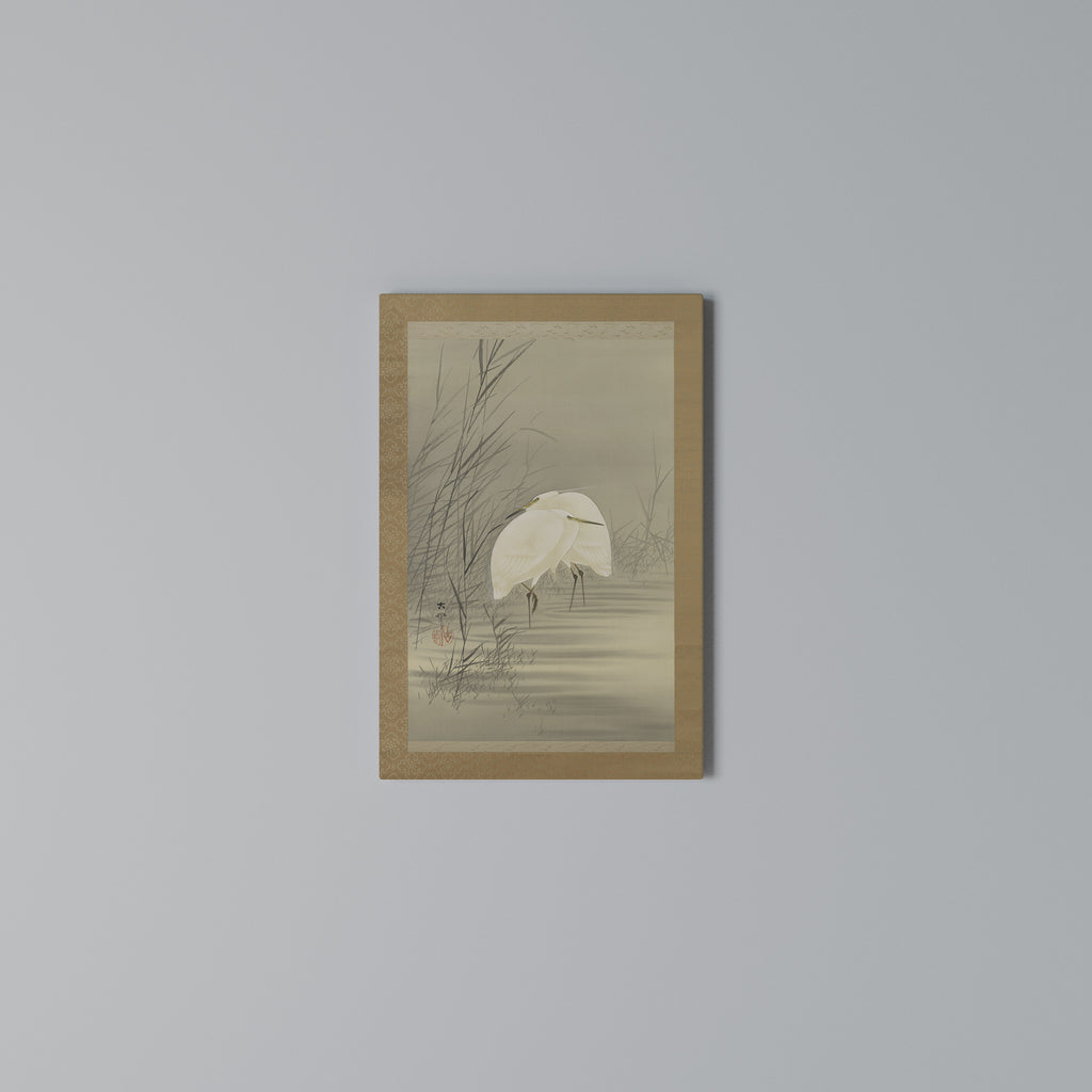 ZILVERREIGERS IN MOERAS Vertical Canvas Print