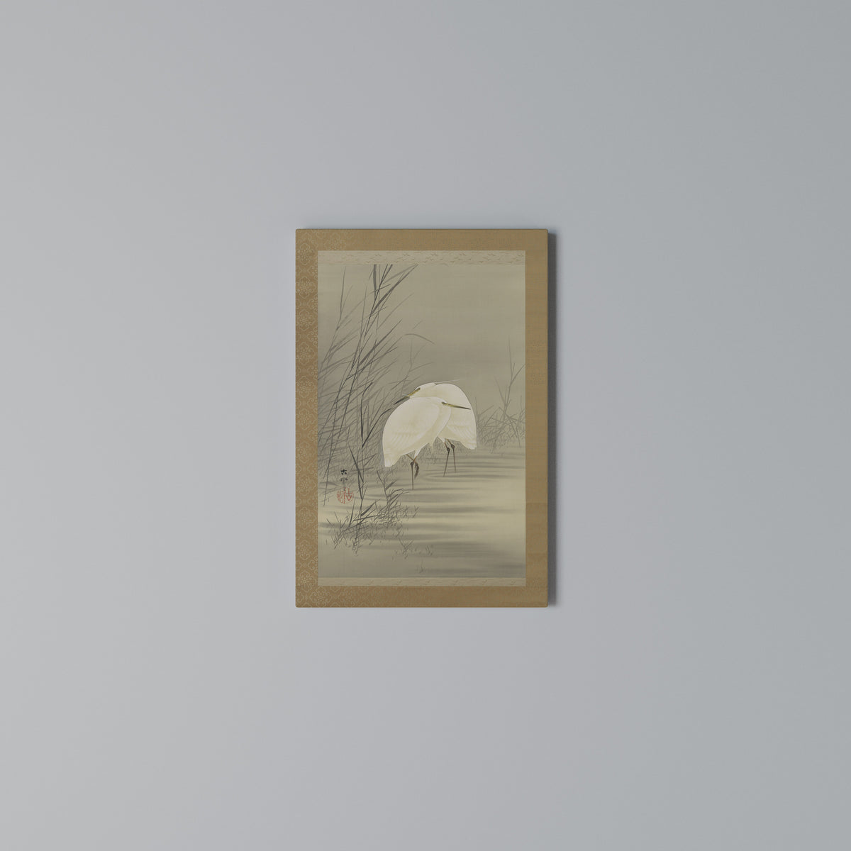 ZILVERREIGERS IN MOERAS Vertical Canvas Print