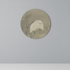 ZILVERREIGERS IN MOERAS Runde Wanddekoration Ø 69 cm