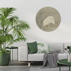 ZILVERREIGERS IN MOERAS Runde Wanddekoration Ø 69 cm