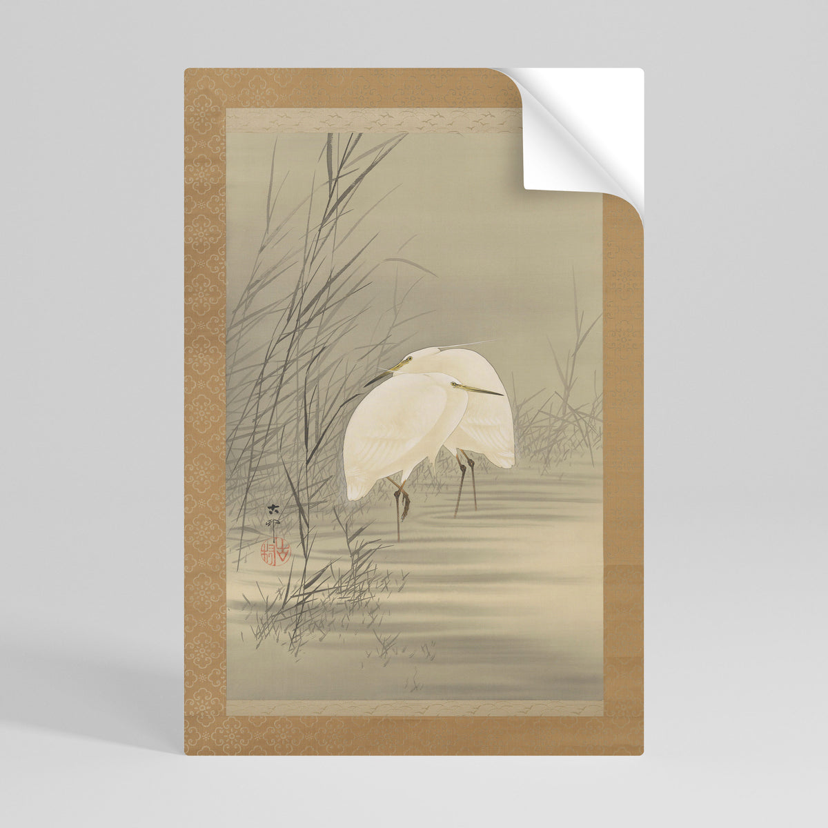ZILVERREIGERS IN MOERAS Selbstklebendes Poster - Hochformat