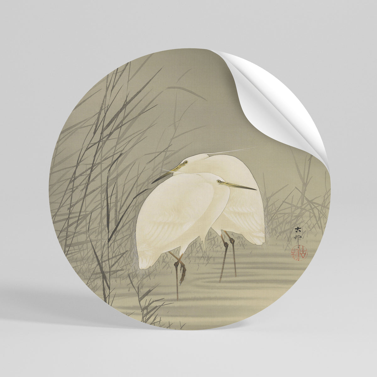 ZILVERREIGERS IN MOERAS Runder Wandsticker zum Abziehen und Aufkleben