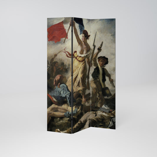LIBERTY LEADING THE PEOPLE 3-teiliger Paravent