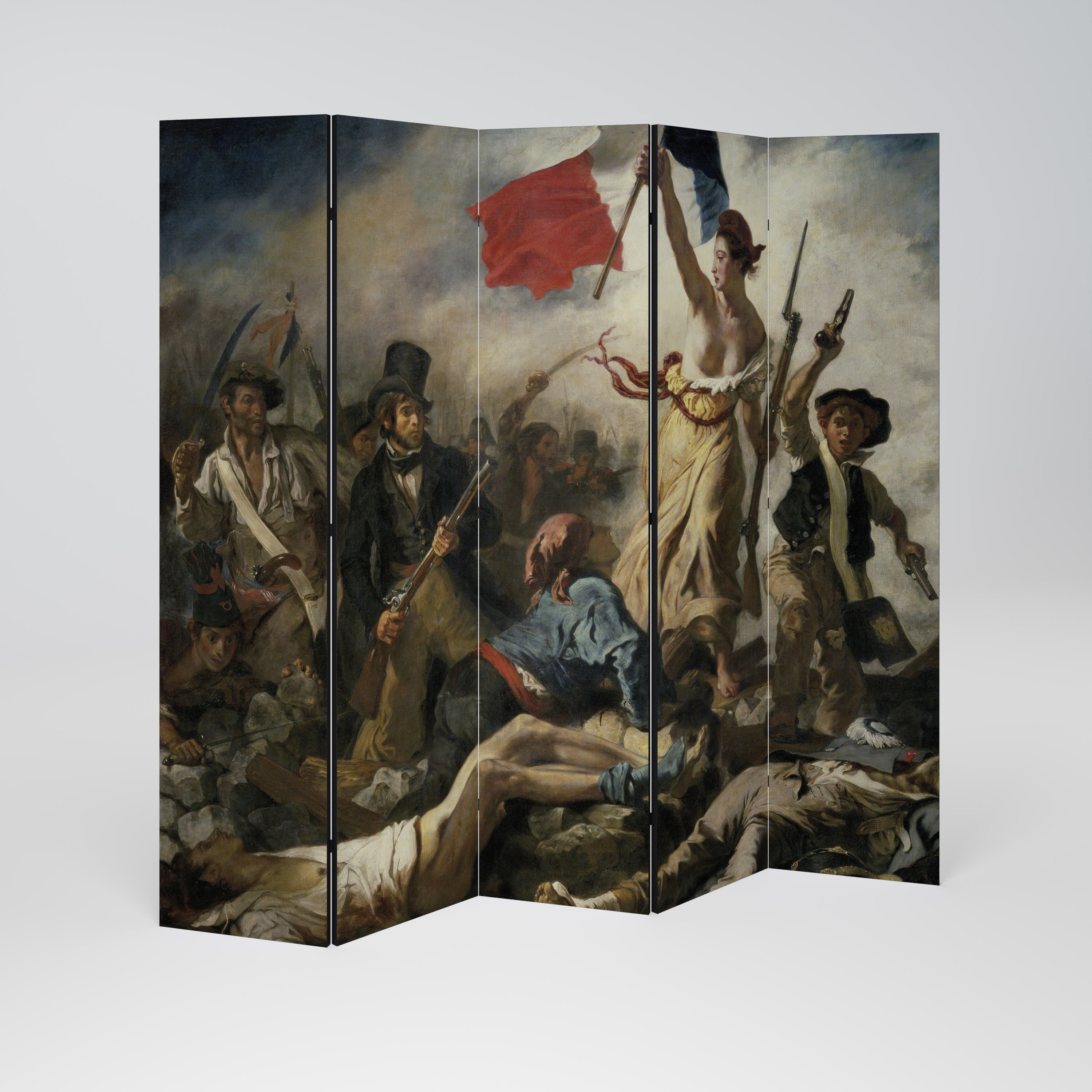 LIBERTY LEADING THE PEOPLE 5-teiliger Paravent