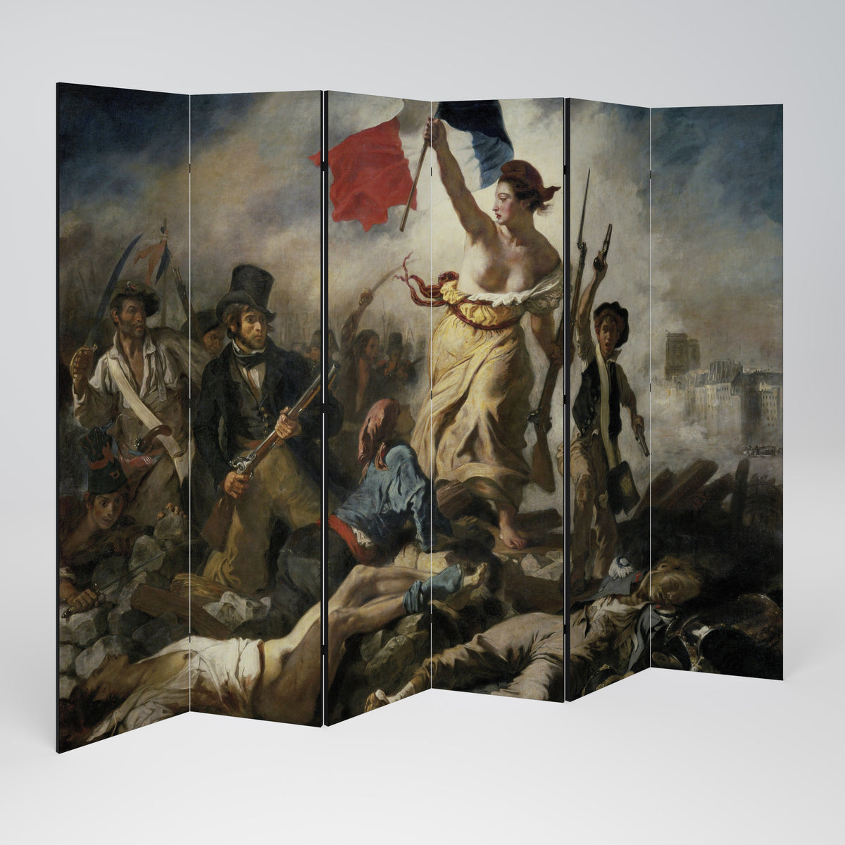 LIBERTY LEADING THE PEOPLE 6-teiliger Paravent