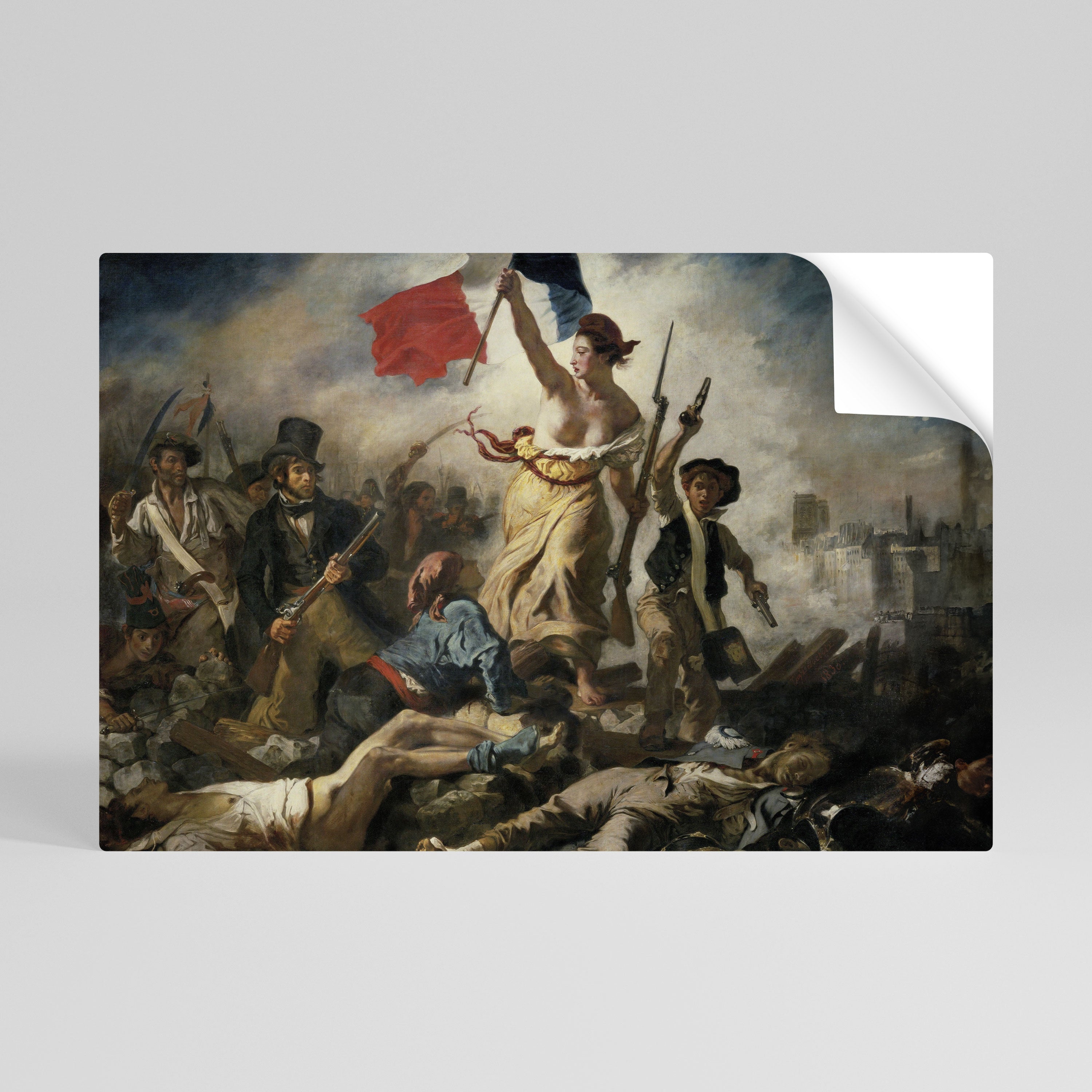 LIBERTY LEADING THE PEOPLE Selbstklebendes Horizontal-Poster