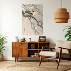 TITS ON CHERRY BRANCH Selbstklebendes Poster - Hochformat