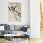 TITS ON CHERRY BRANCH Selbstklebendes Poster - Hochformat