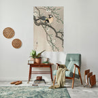 TITS ON CHERRY BRANCH Selbstklebendes Poster - Hochformat