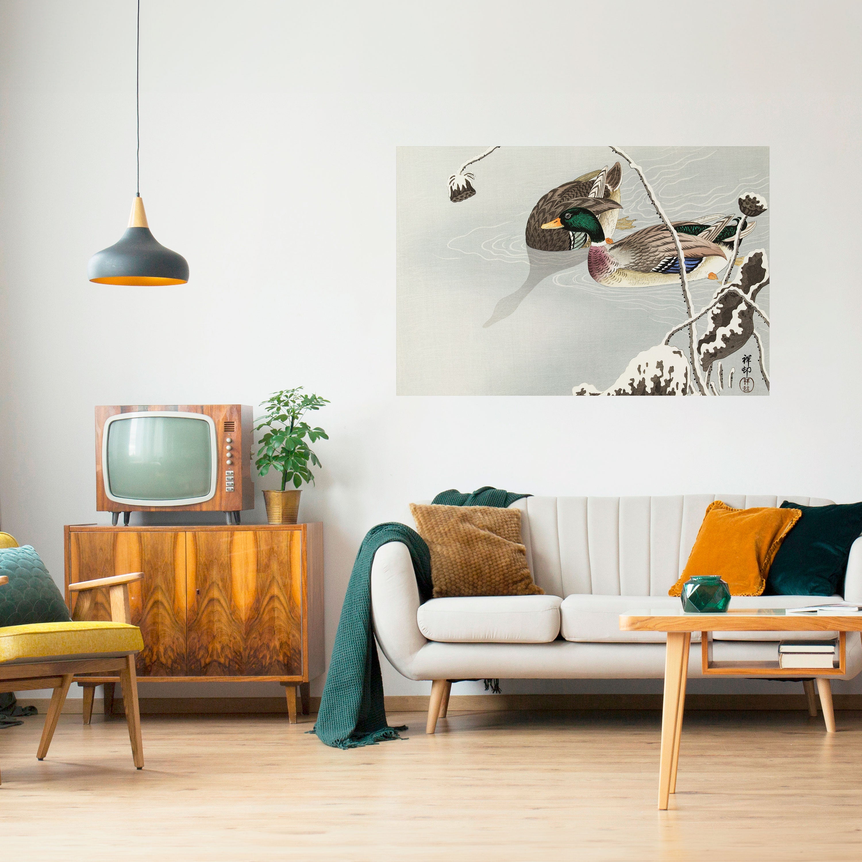 DANCE OF DUCKS Selbstklebendes Horizontal-Poster