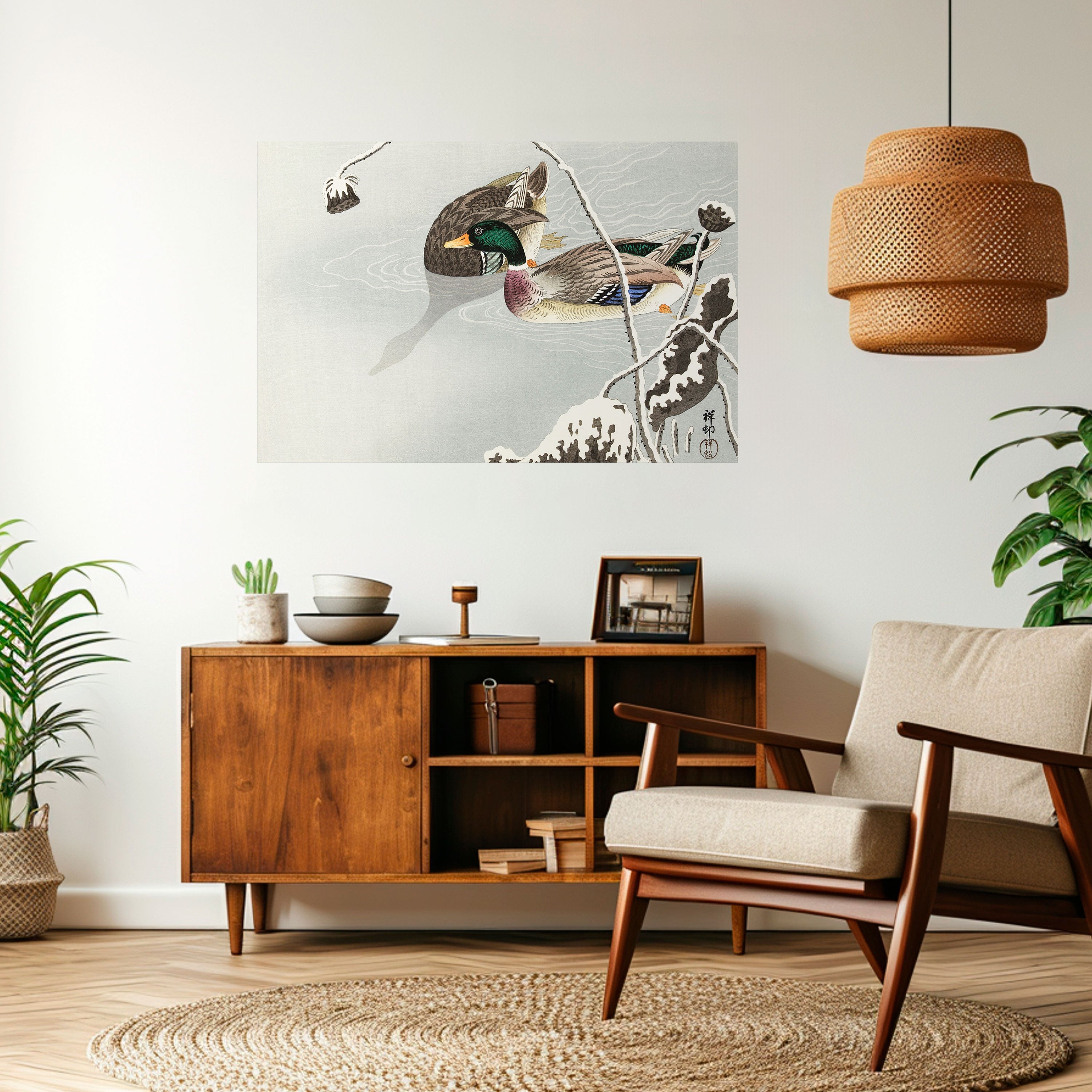 DANCE OF DUCKS Selbstklebendes Horizontal-Poster