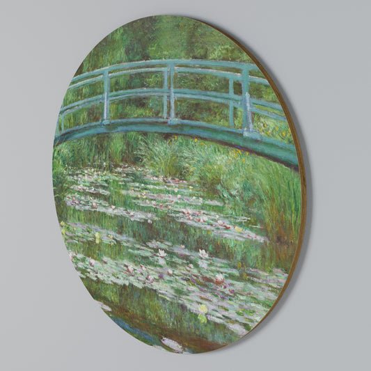 JAPANESE FOOTBRIDGE Rundes Wandbild