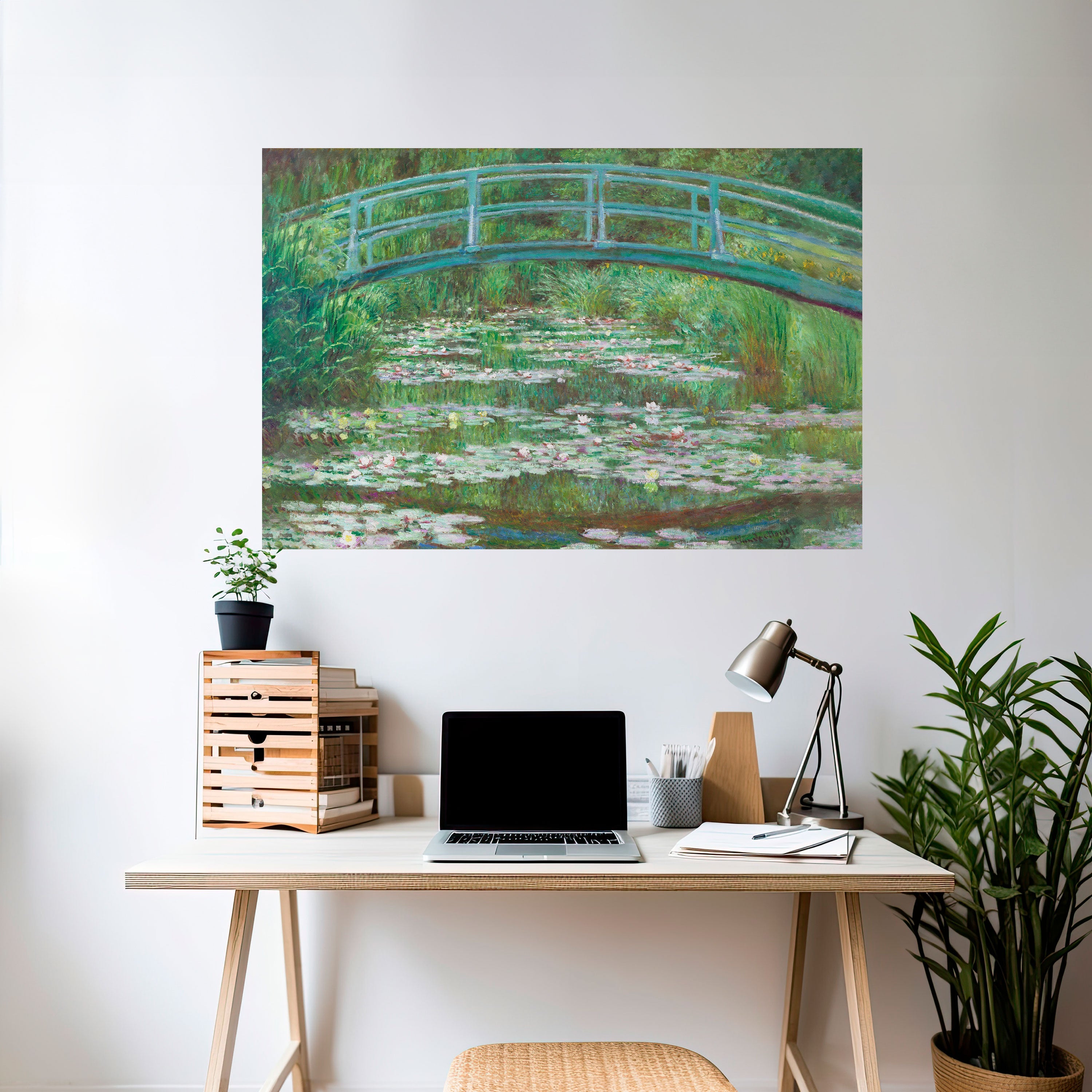 JAPANESE FOOTBRIDGE Selbstklebendes Horizontal-Poster