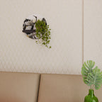 JAPANESE FLOCK OF CRANES Rundes Kunstregal in Schwarz