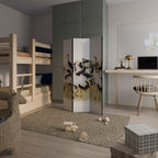 JAPANESE FLOCK OF CRANES 3-teiliger Paravent