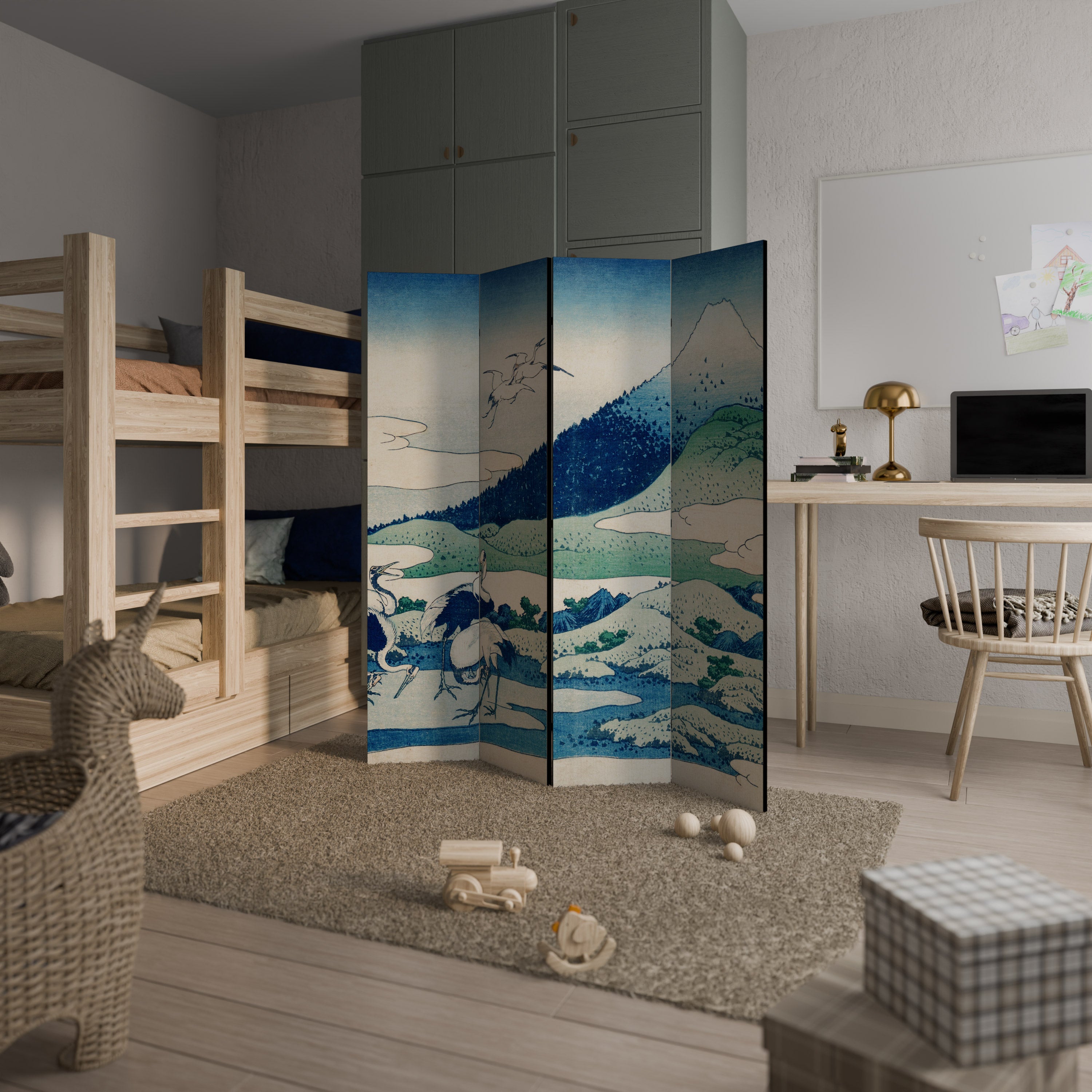 UMEZAWA MANOR 4-Panel Room Divider