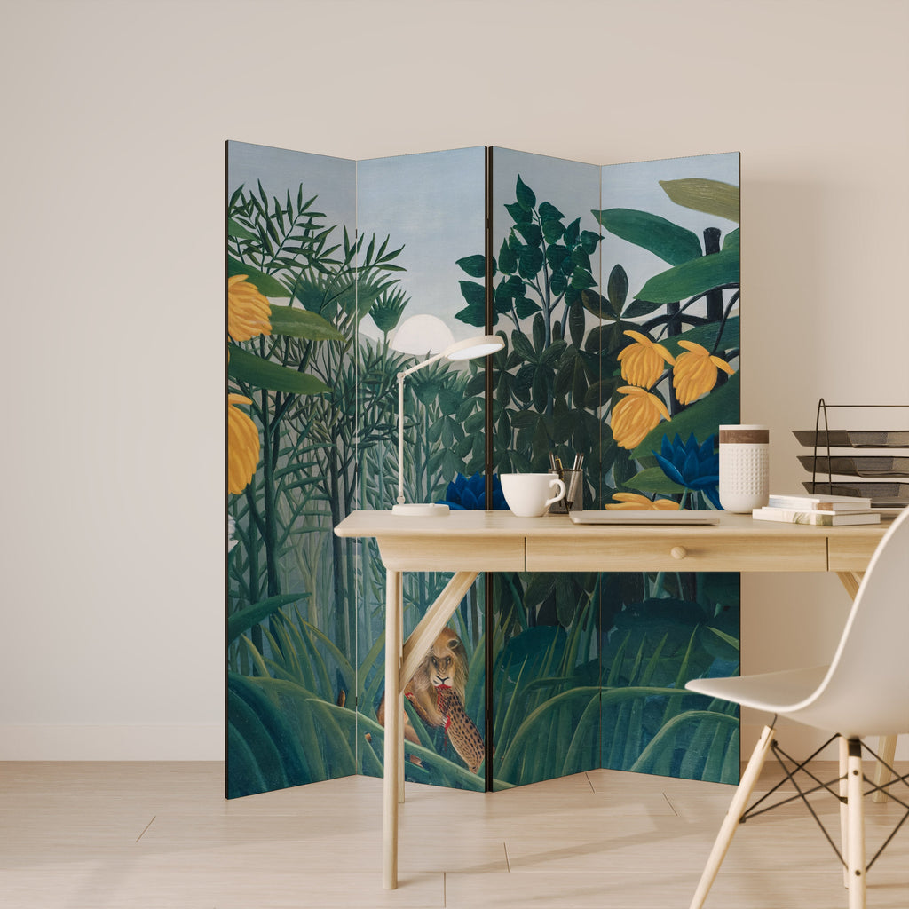 Dekorativer 4-teiliger Raumteiler THE REPAST OF THE LION