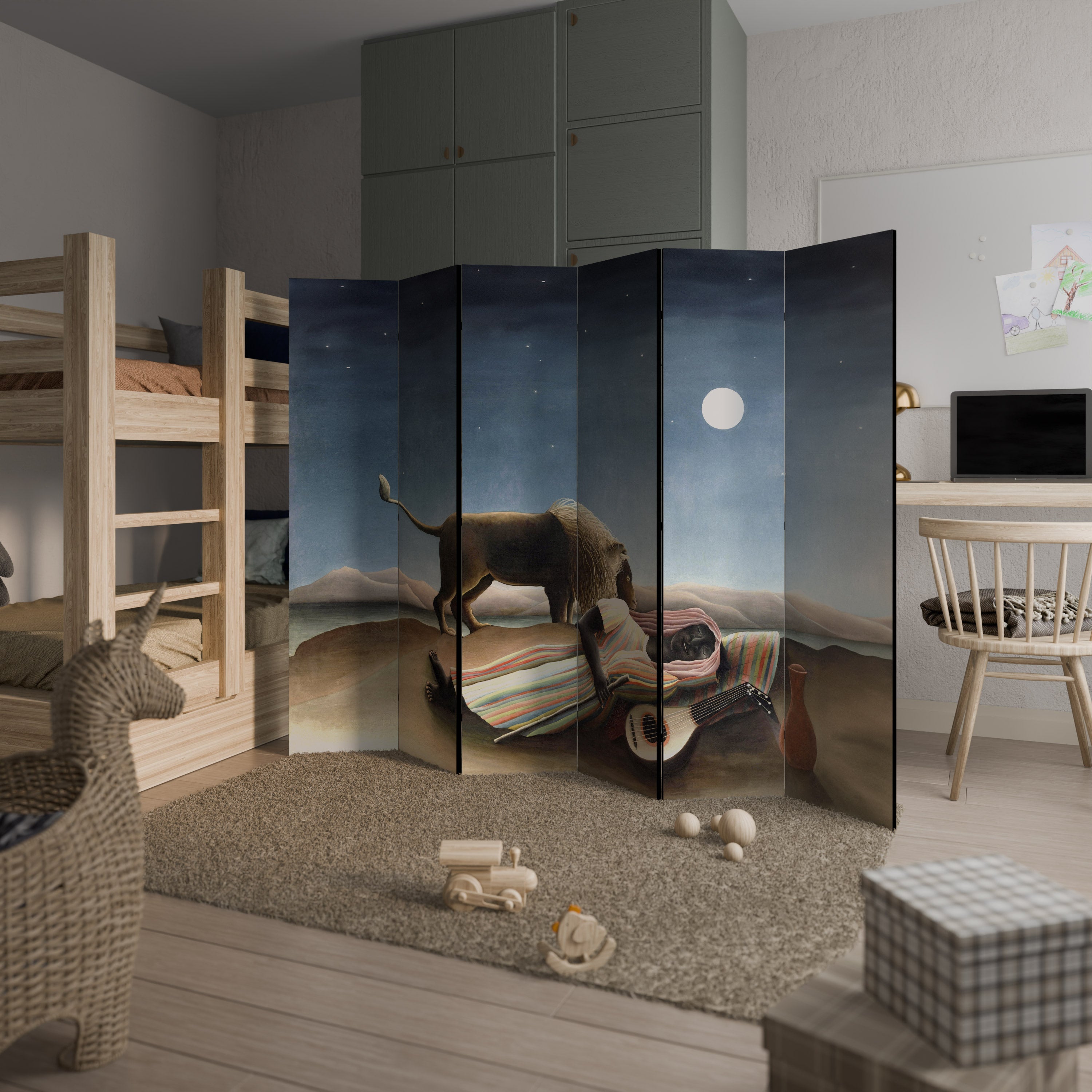 THE SLEEPING GYPSY Dekorativer 6-teiliger Raumteiler