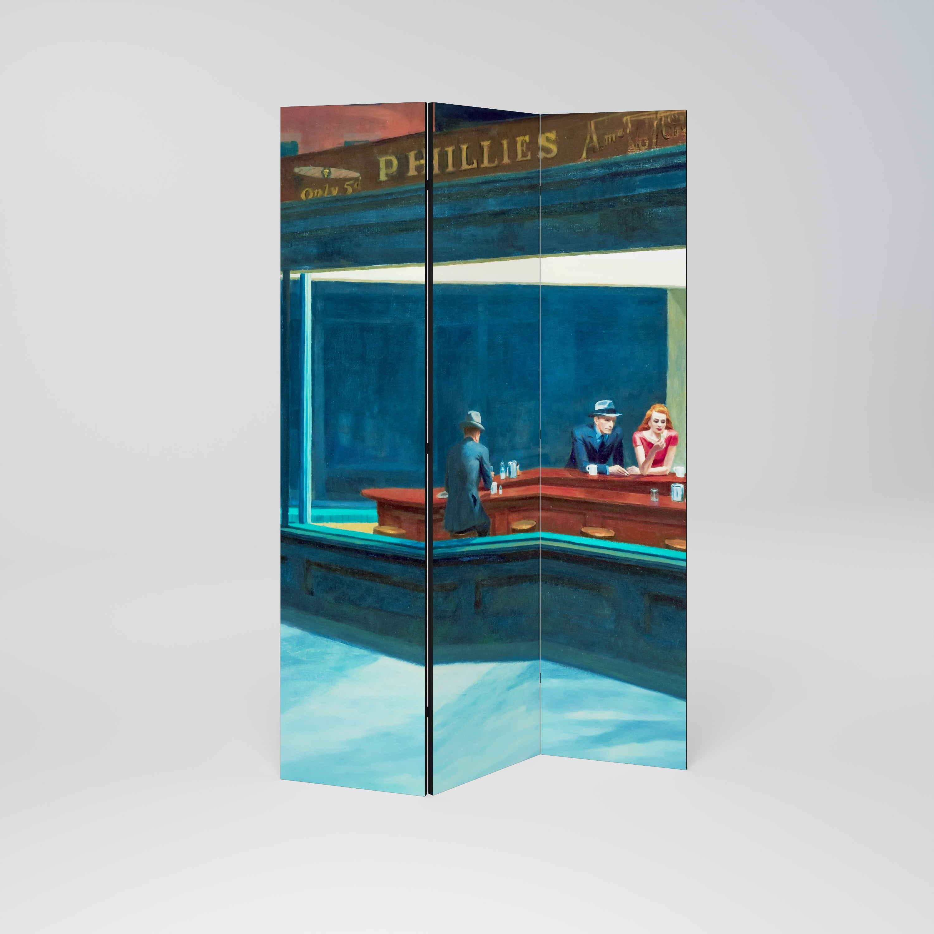 NIGHTHAWKS Dekorativer 3-teiliger Raumteiler
