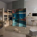 NIGHTHAWKS Dekorativer Paravent - 4-teilig