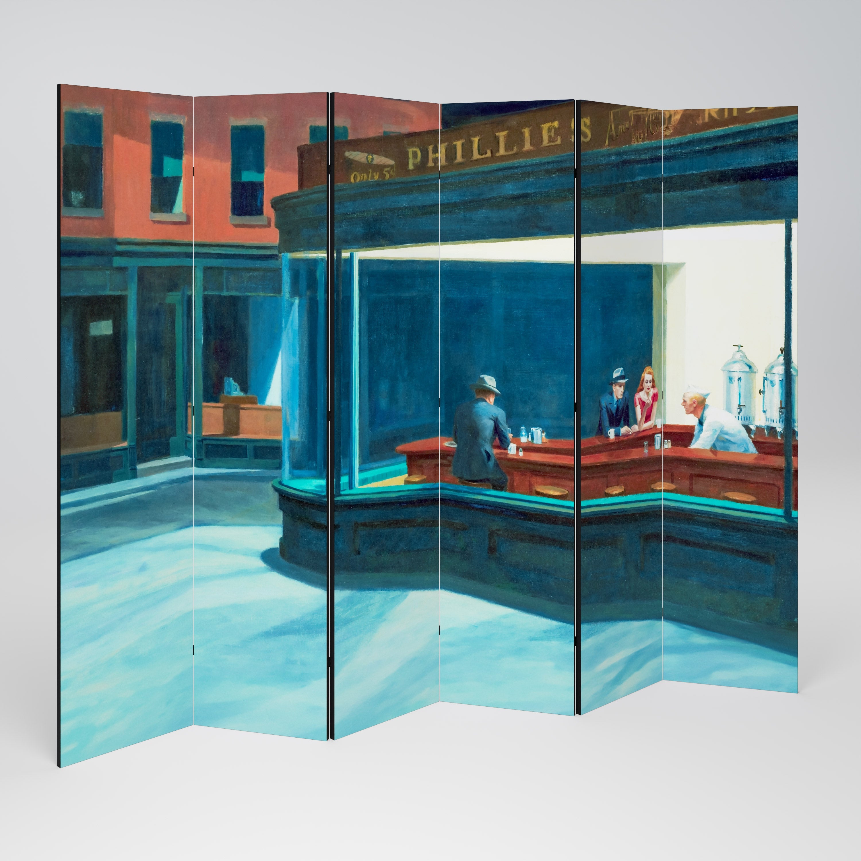 NIGHTHAWKS Dekorativer 6-teiliger Raumteiler