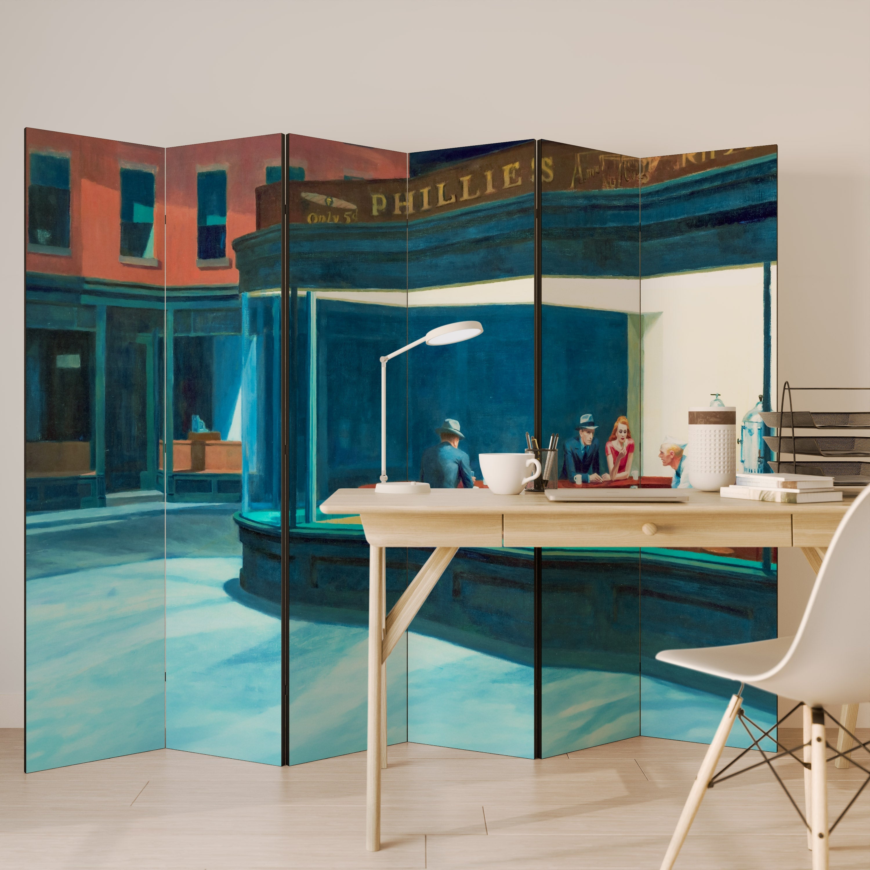 NIGHTHAWKS Dekorativer 6-teiliger Raumteiler