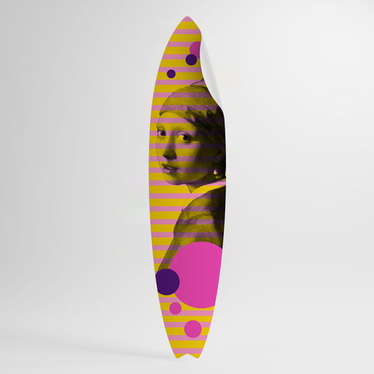 HER WITH A PEARL Surfboard-Wandsticker