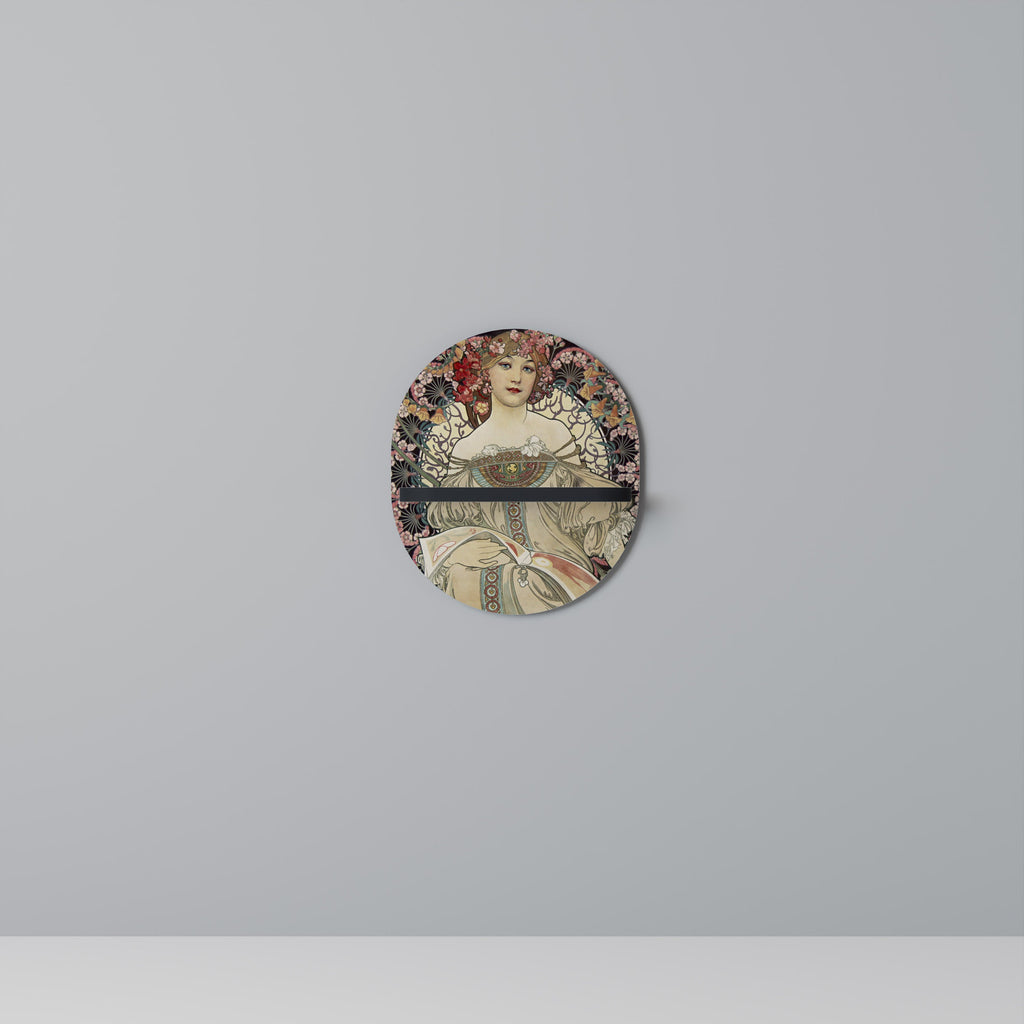 CHAMPENOIS IMPRIMEUR Ovales Kunstregal in Schwarz