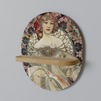 CHAMPENOIS IMPRIMEUR Ovales Kunstregal in Eiche-Optik