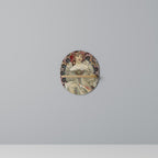 CHAMPENOIS IMPRIMEUR Ovales Kunstregal in Eiche-Optik