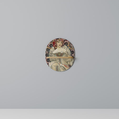 CHAMPENOIS IMPRIMEUR Ovales Kunstregal in Eiche-Optik