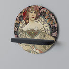 CHAMPENOIS IMPRIMEUR Rundes Kunstregal in Schwarz