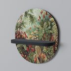 MUSCINAE LAUBMOOSE Ovales Kunstregal in Schwarz