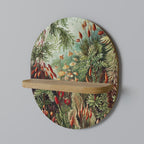 MUSCINAE LAUBMOOSE Ovales Kunstregal in Eiche-Optik