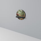 MUSCINAE LAUBMOOSE Rundes Kunstregal in Schwarz