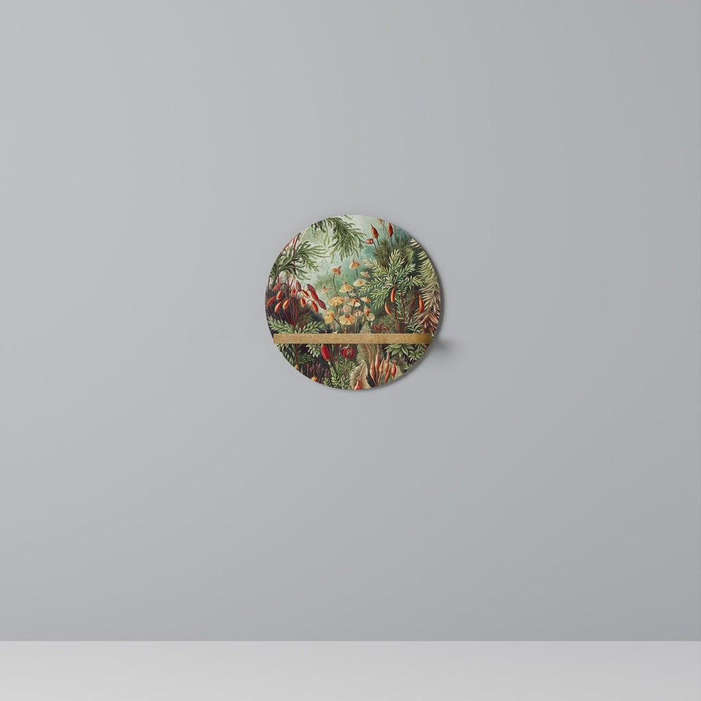 MUSCINAE LAUBMOOSE Rundes Kunstregal in Eiche-Optik