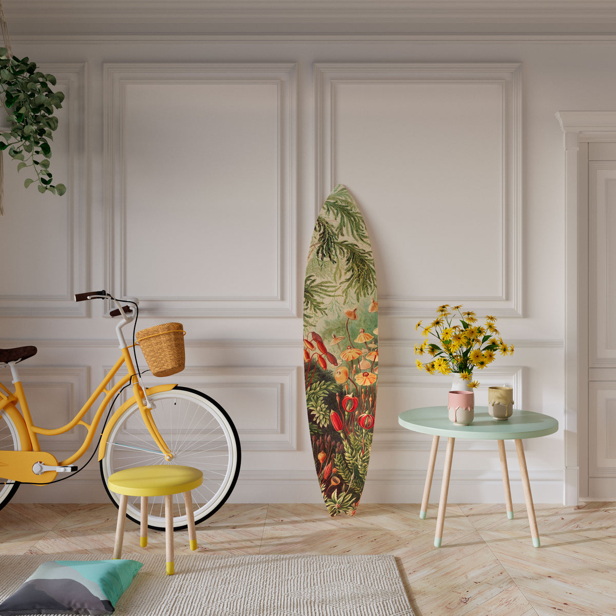 MUSCINAE LAUBMOOSE Deko-Surfboard