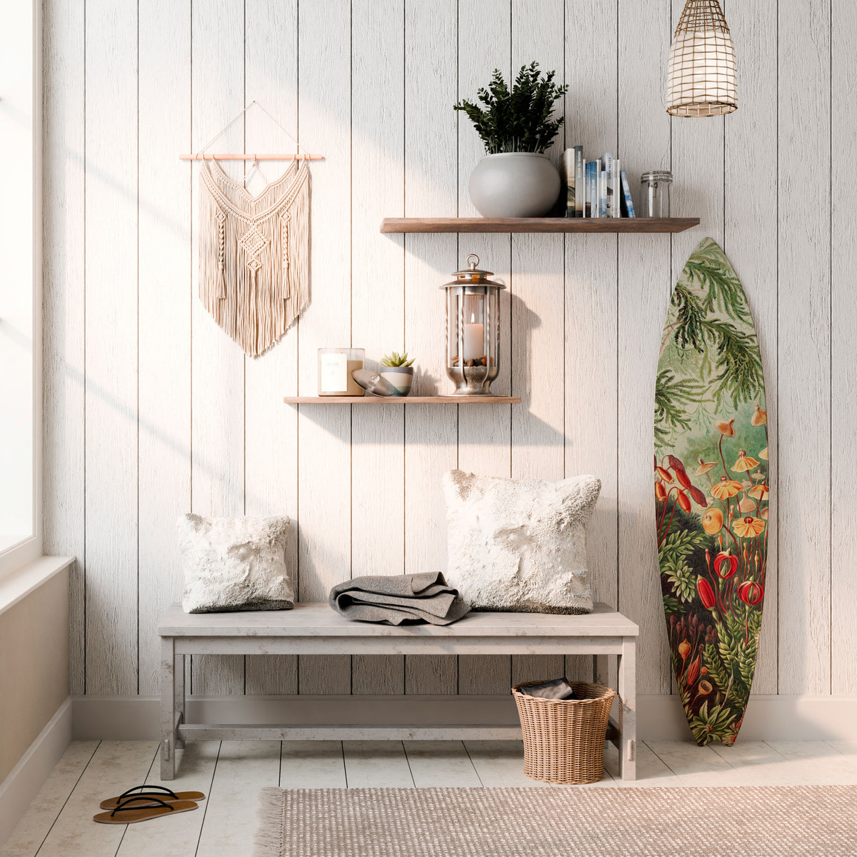 MUSCINAE LAUBMOOSE Deko-Surfboard