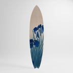 BLUE FLORAL RIDE Deko-Surfboard