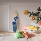 BLUE FLORAL RIDE Deko-Surfboard