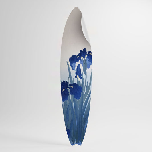 BLUE FLORAL RIDE Surfboard-Wandsticker